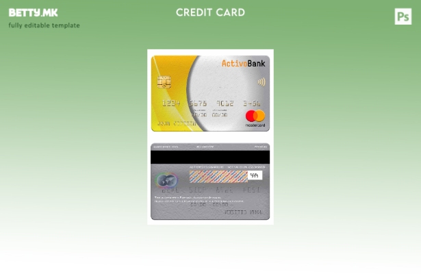 Модерен стил Шаблон за мастер картички на Португалија Activobank